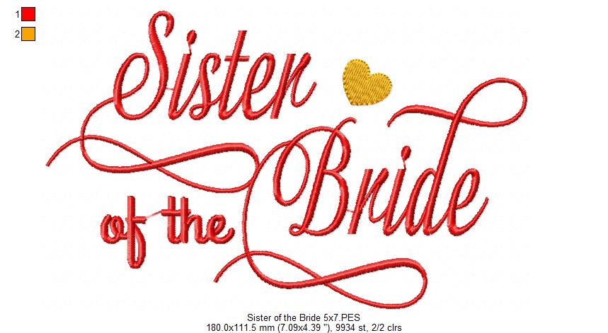 Sister of the Bride - Fill Stitch