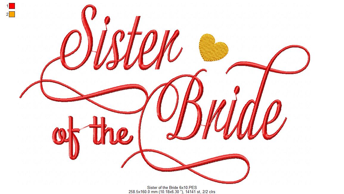 Sister of the Bride - Fill Stitch