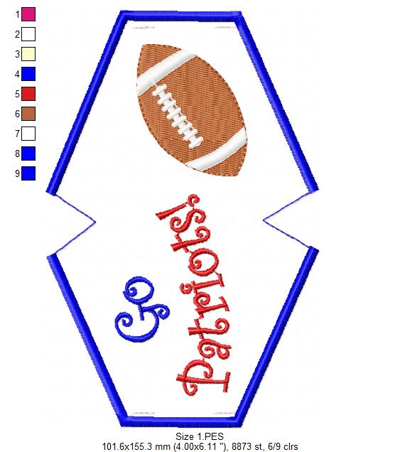 Go Patriots! Face Mask - ITH Project - Machine Embroidery Design