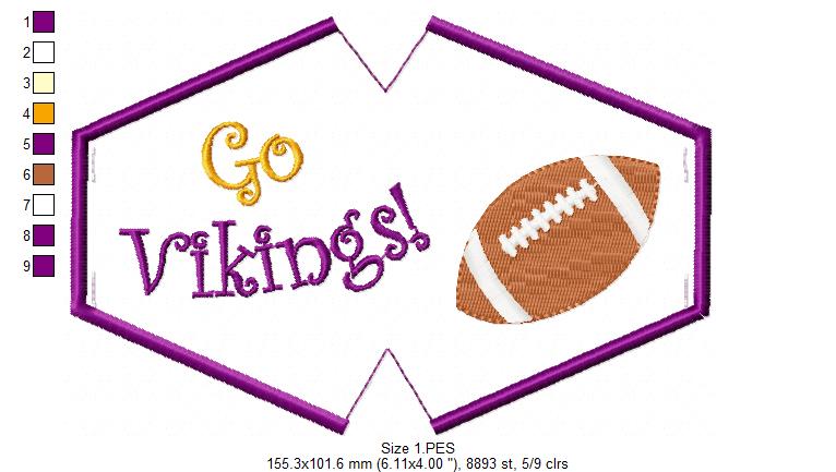 Go Vikings! Face Mask - ITH Project - Machine Embroidery Design