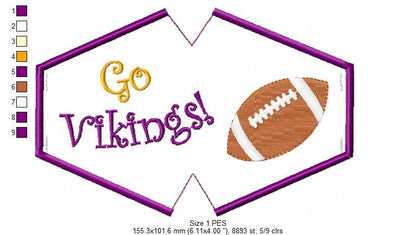 Go Vikings! Face Mask - ITH Project - Machine Embroidery Design