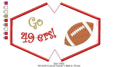 Go 49ers! Face Mask - ITH Project - Machine Embroidery Design