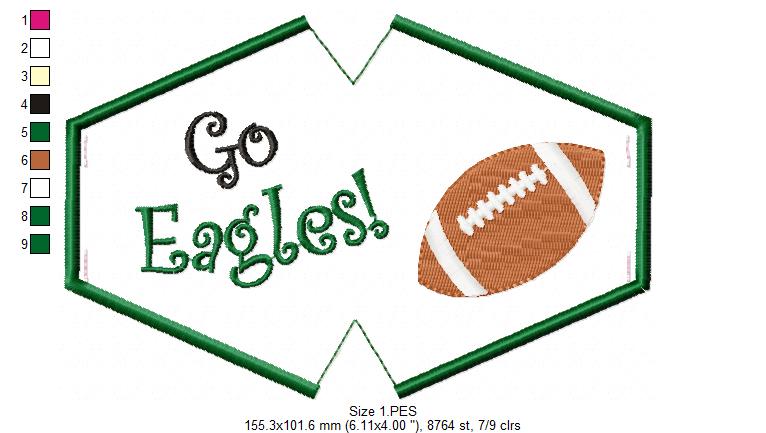 Go Eagles! Face Mask - ITH Project - Machine Embroidery Design