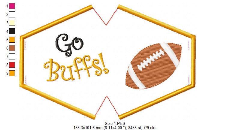 Go Buffs! Face Mask - ITH Project - Machine Embroidery Design