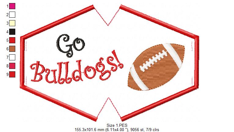 Go Bulldogs! Face Mask - ITH Project - Machine Embroidery Design