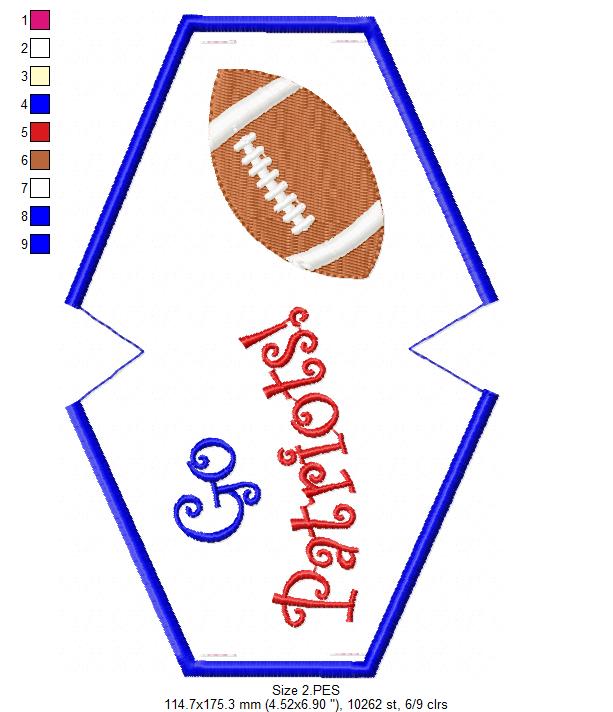 Go Patriots! Face Mask - ITH Project - Machine Embroidery Design