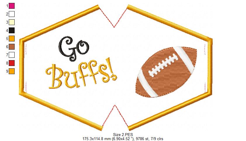 Go Buffs! Face Mask - ITH Project - Machine Embroidery Design