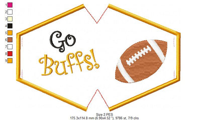 Go Buffs! Face Mask - ITH Project - Machine Embroidery Design