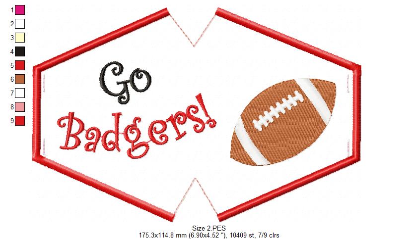 Go Badgers! Face Mask - ITH Project - Machine Embroidery Design