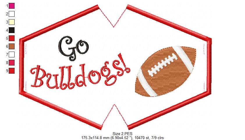 Go Bulldogs! Face Mask - ITH Project - Machine Embroidery Design