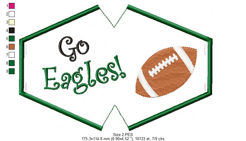 Go Eagles! Face Mask - ITH Project - Machine Embroidery Design