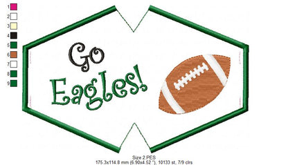 Go Eagles! Face Mask - ITH Project - Machine Embroidery Design