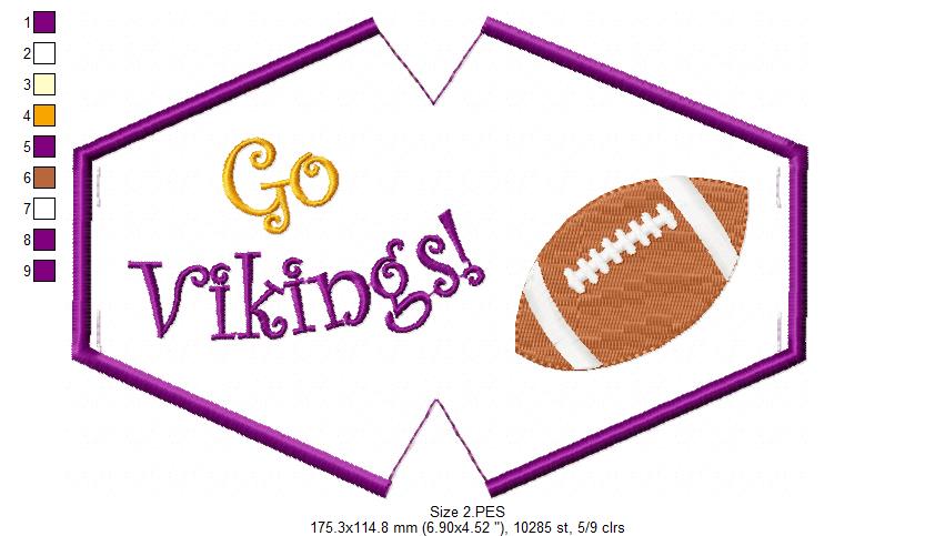 Go Vikings! Face Mask - ITH Project - Machine Embroidery Design