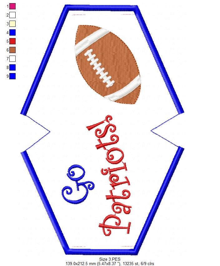 Go Patriots! Face Mask - ITH Project - Machine Embroidery Design