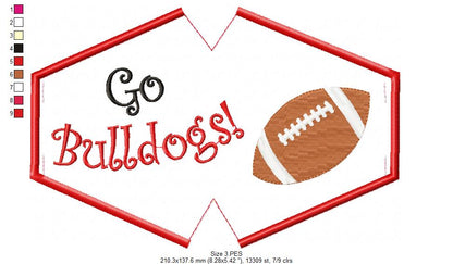 Go Bulldogs! Face Mask - ITH Project - Machine Embroidery Design