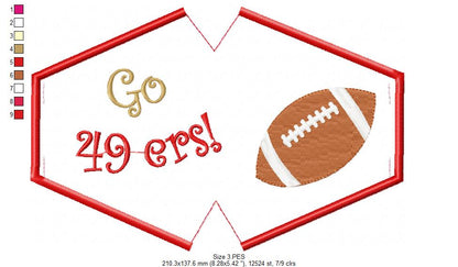 Go 49ers! Face Mask - ITH Project - Machine Embroidery Design