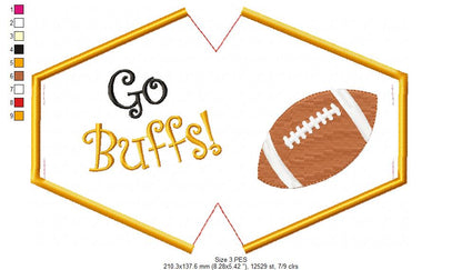 Go Buffs! Face Mask - ITH Project - Machine Embroidery Design