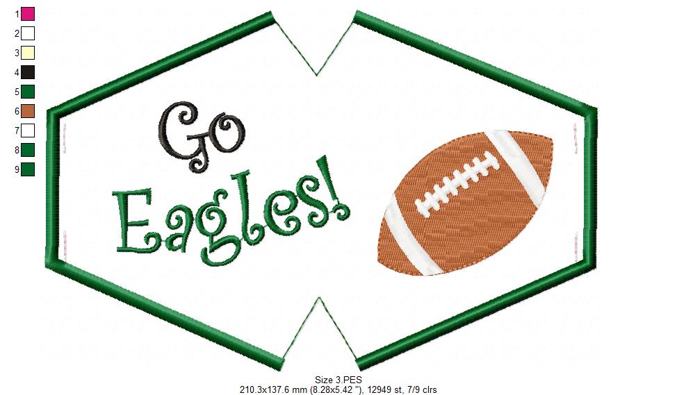 Go Eagles! Face Mask - ITH Project - Machine Embroidery Design