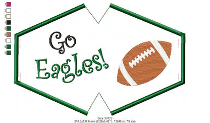 Go Eagles! Face Mask - ITH Project - Machine Embroidery Design