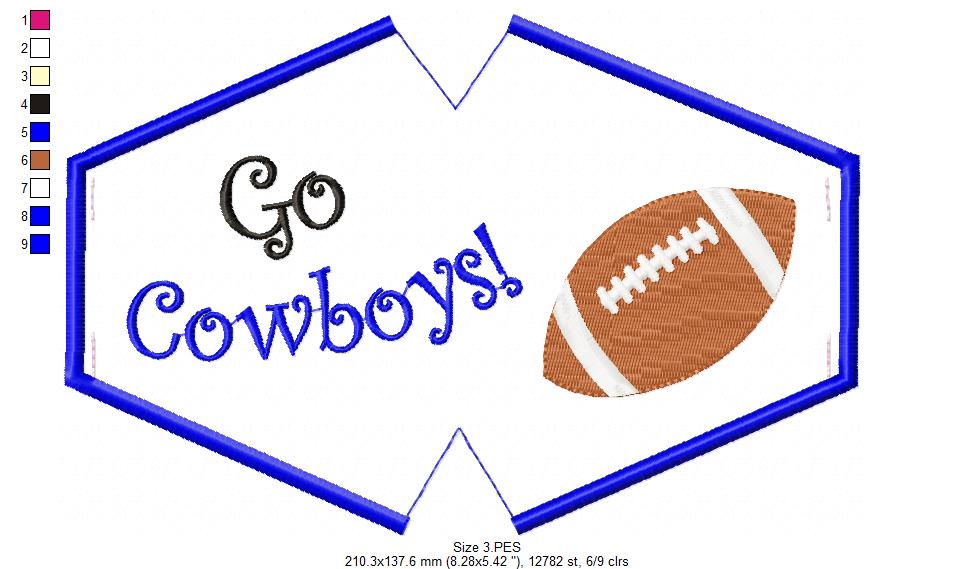 Go Cowboys! Face Mask - ITH Project - Machine Embroidery Design