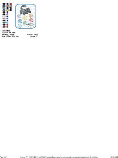 Felt Sensory Games Cat - ITH Project - Machine Embroidery Design