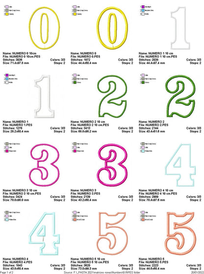 0-9 Numbers - Applique-Machine Embroidery Design