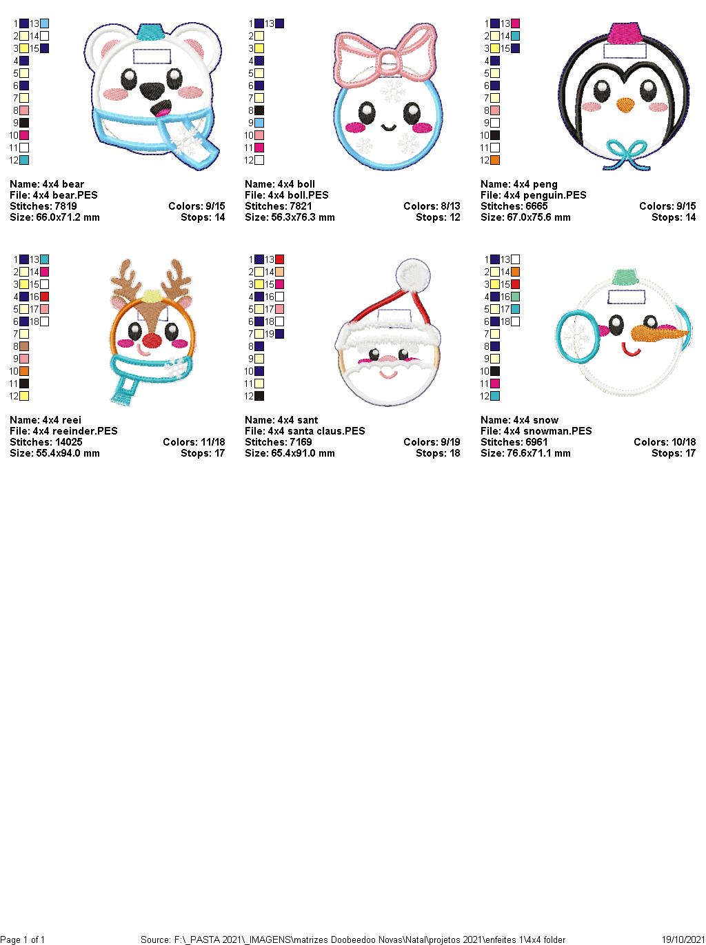 Christmas Tree Ornaments - ITH Project - Machine Embroidery Design