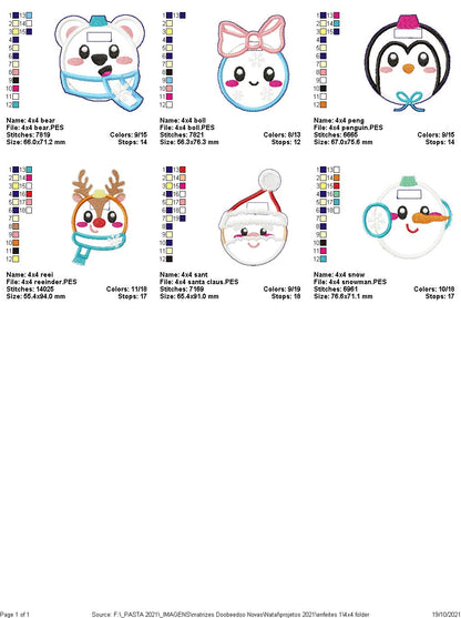 Christmas Tree Ornaments - ITH Project - Machine Embroidery Design