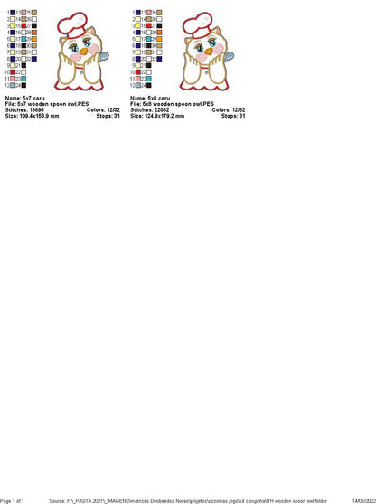 Owl Set of 3 Designs - ITH Project - Machine Embroidery Design