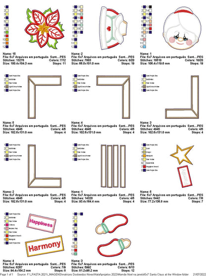 Mrs Claus in the Window - ITH Project - Machine Embroidery Design