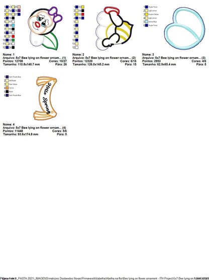 Bee Hello Spring - ITH Project - Machine Embroidery Design