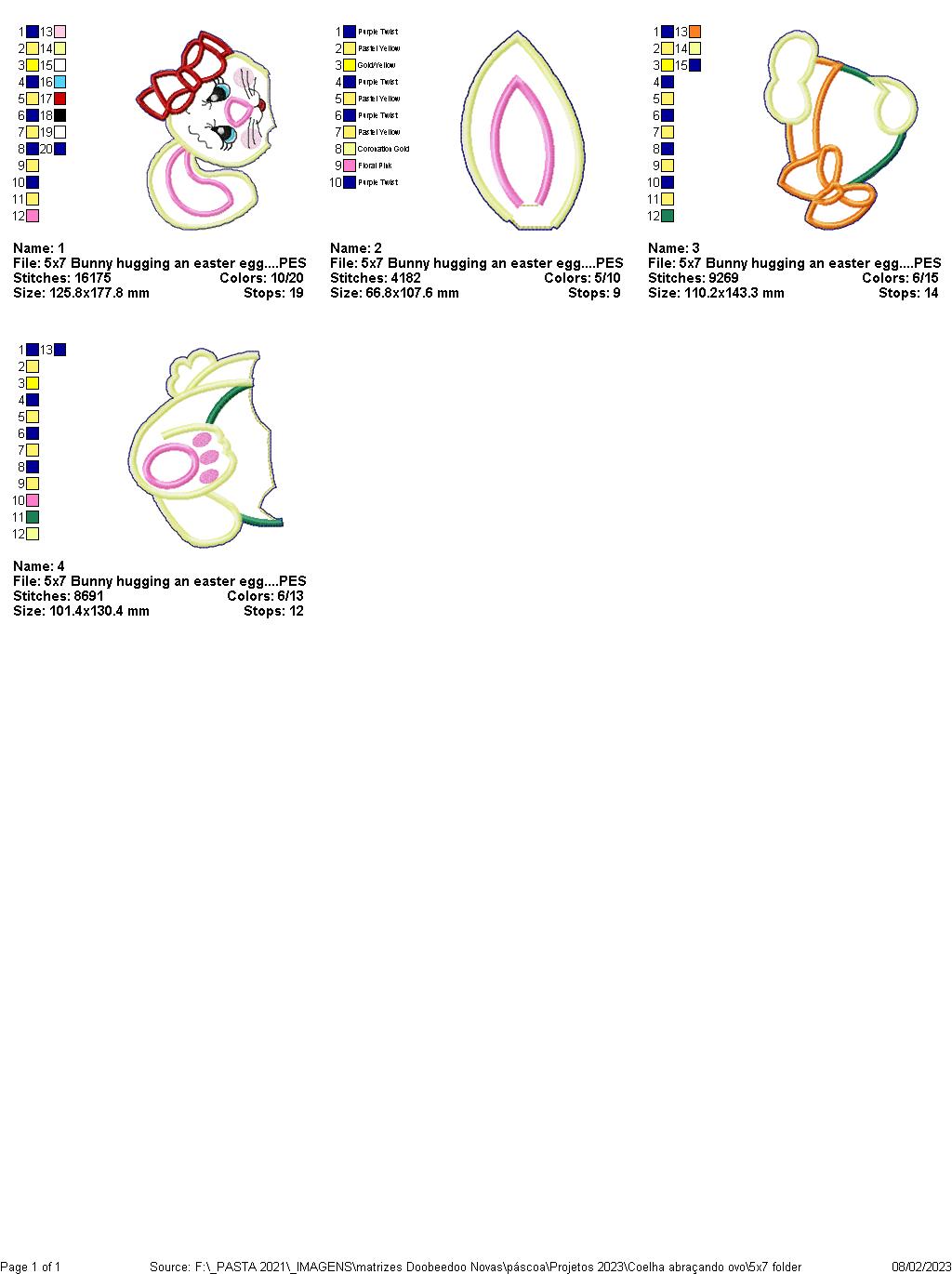 Bunny Hugging an Easter Egg - ITH Project - Machine Embroidery Design