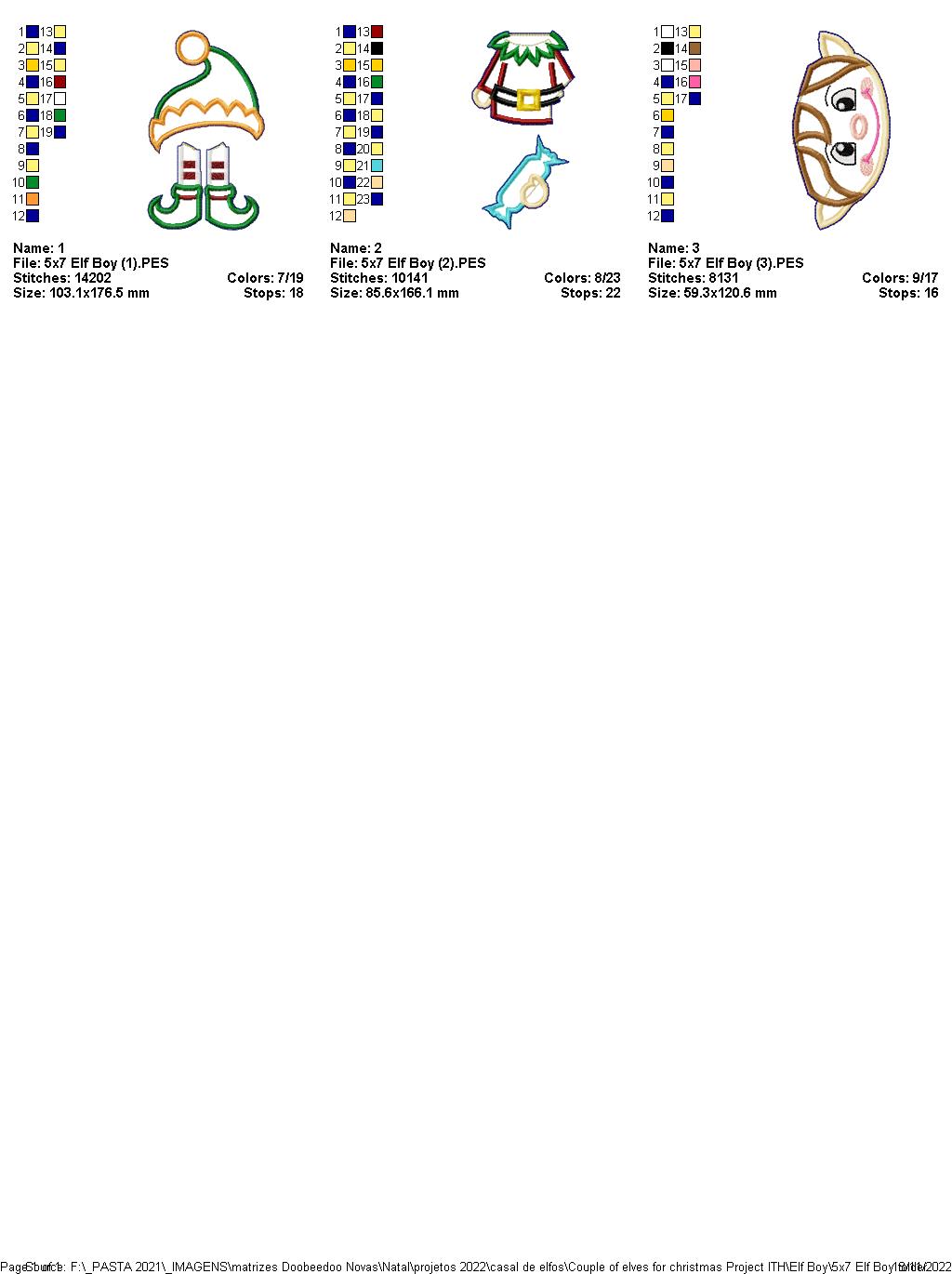 Christmas Elf Boy - ITH Project - Machine Embroidery Design