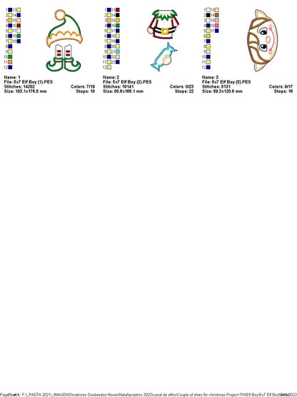 Christmas Elf Boy - ITH Project - Machine Embroidery Design