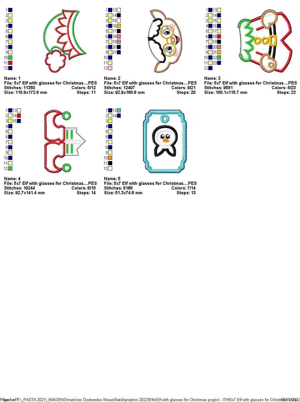 Elf with Glasses - ITH Project - Machine Embroidery Design