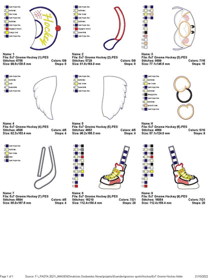 Hockey Gnome - ITH Project - Machine Embroidery Design