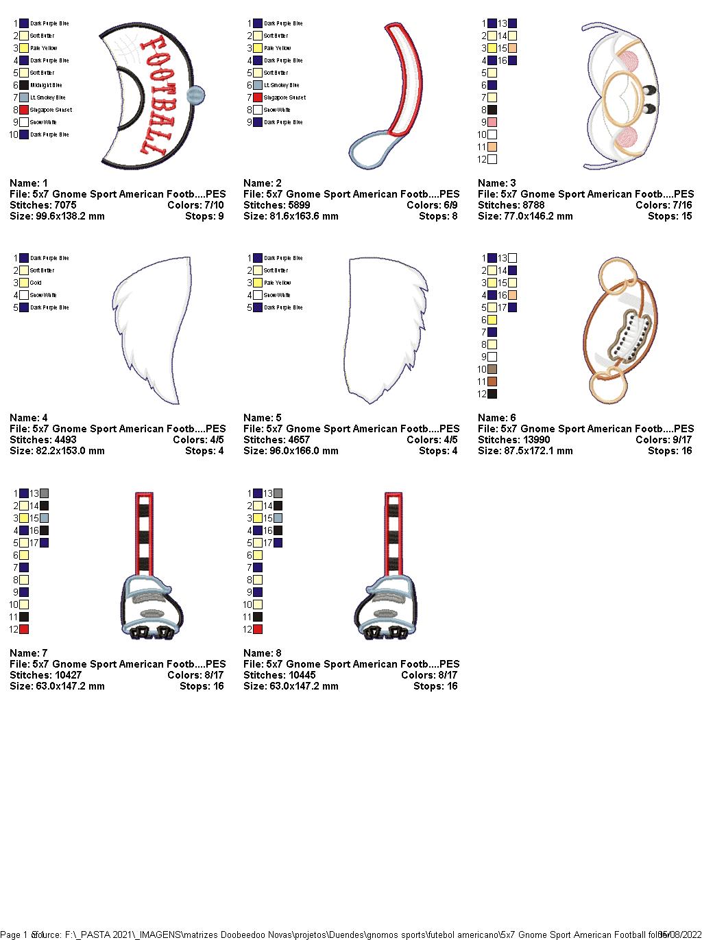 Football Gnome - ITH Project - Machine Embroidery Design