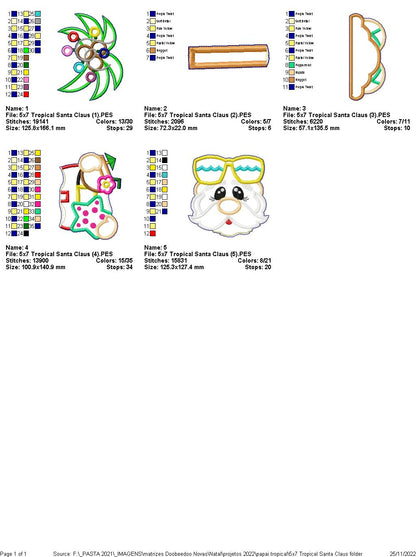 Tropical Santa Claus - ITH Project - Machine Embroidery Design