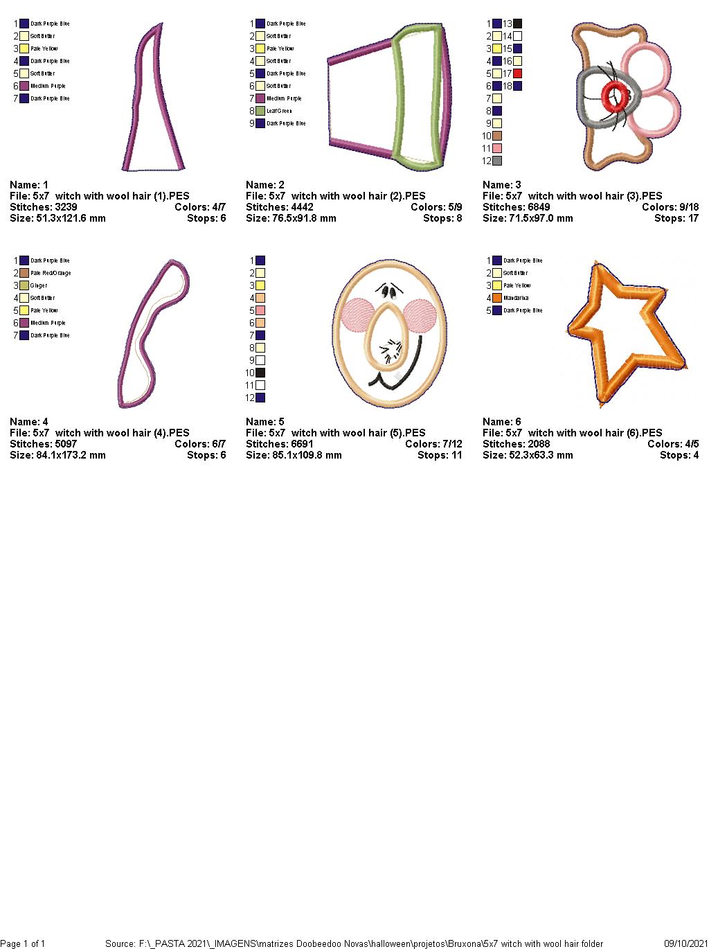 Halloween Witch Ornament - ITH Project - Machine Embroidery Design