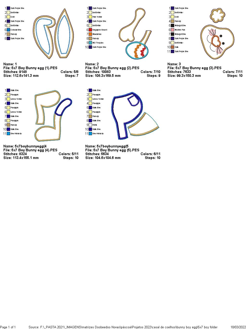 Bunny Couple and Easter Egg - ITH Project - Machine Embroidery Design