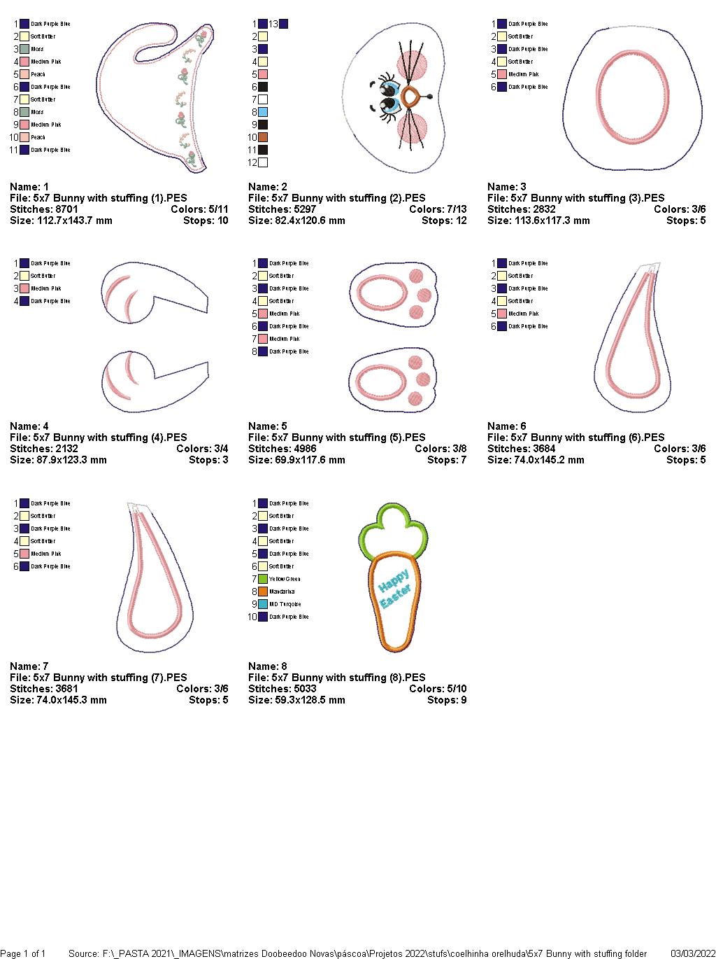 Bunny With Stuffing - ITH Project - Machine Embroidery Design