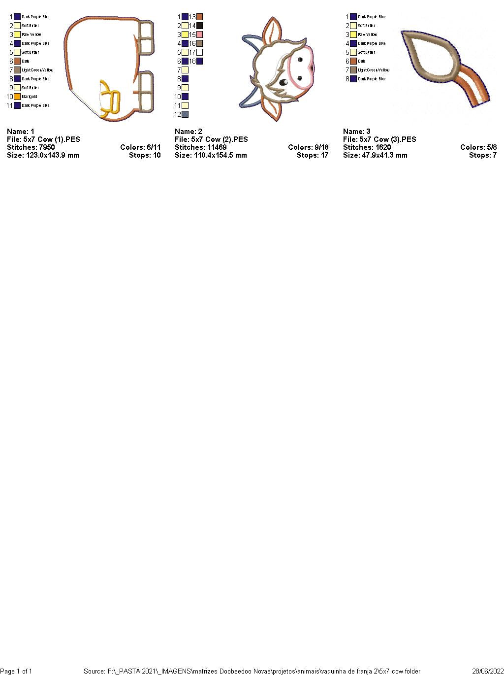 Highland Cow - ITH Project - Machine Embroidery Design