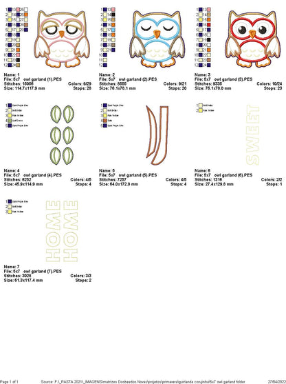 Owl Door Ornament - ITH Project - Machine Embroidery Design