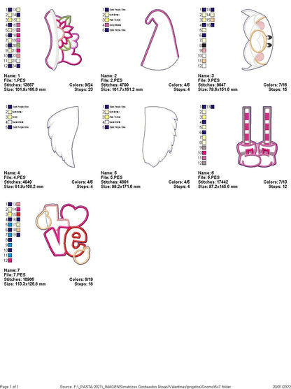 Love Gnome Ornament - ITH Project - Machine Embroidery Design