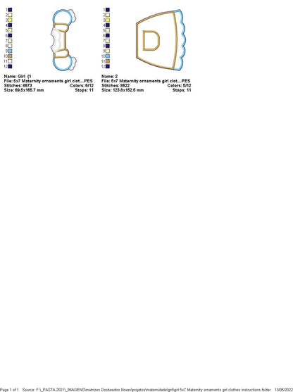 Baby Clothes Nursery Door Hanger Set - ITH Project - Machine Embroidery Design