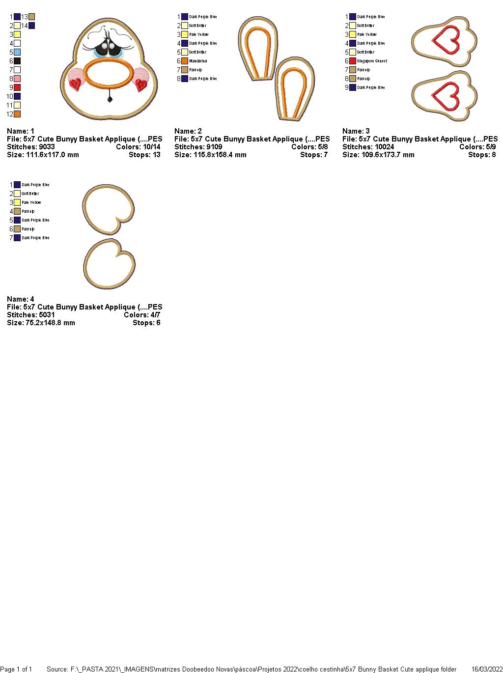 Rabbit Boy Easter Ornament - ITH Project - Machine Embroidery Design