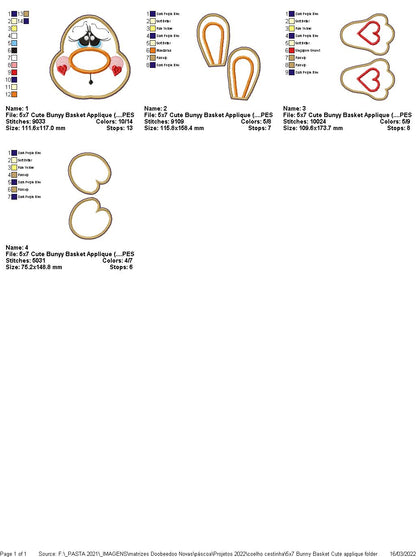 Rabbit Boy Easter Ornament - ITH Project - Machine Embroidery Design