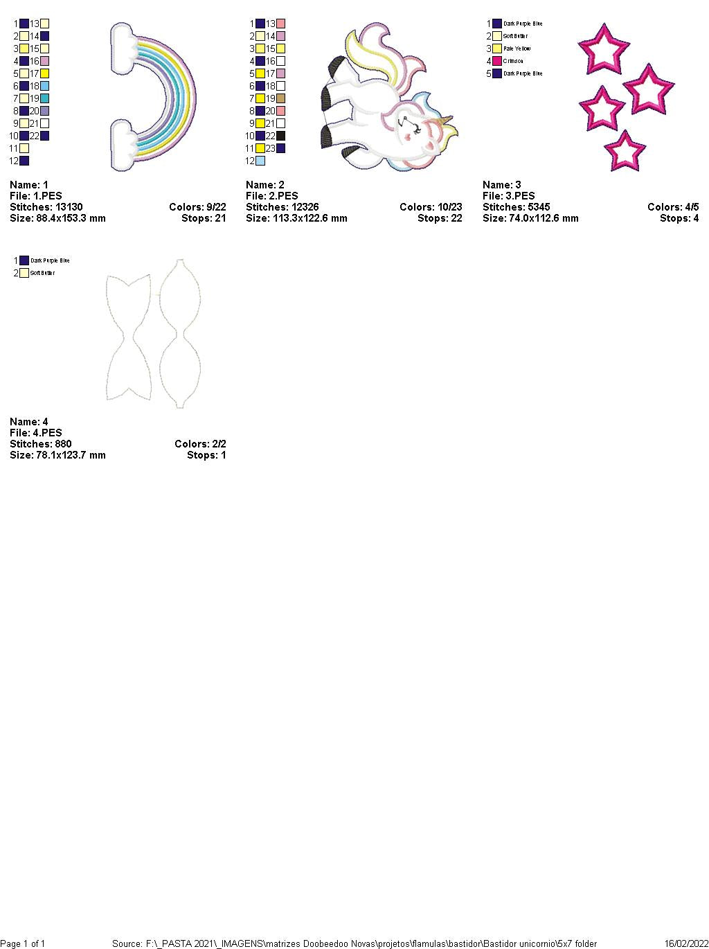 Unicorn Door Ornament - ITH Project - Machine Embroidery Design