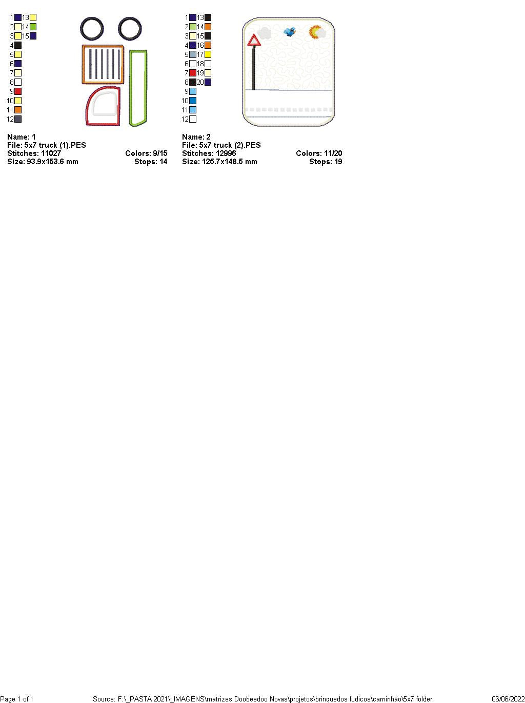 Felt Sensory Games Truck - ITH Project - Machine Embroidery Design