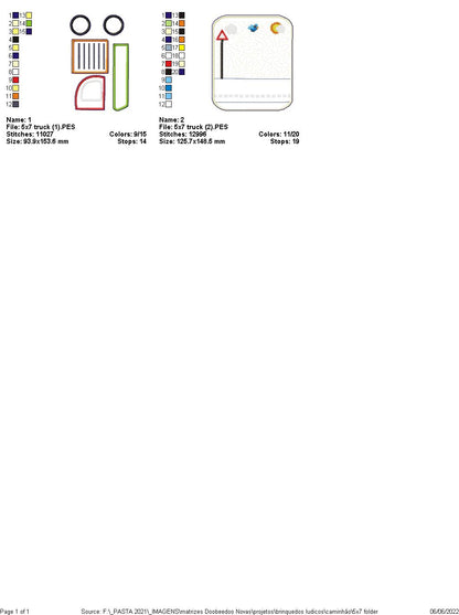 Felt Sensory Games Truck - ITH Project - Machine Embroidery Design